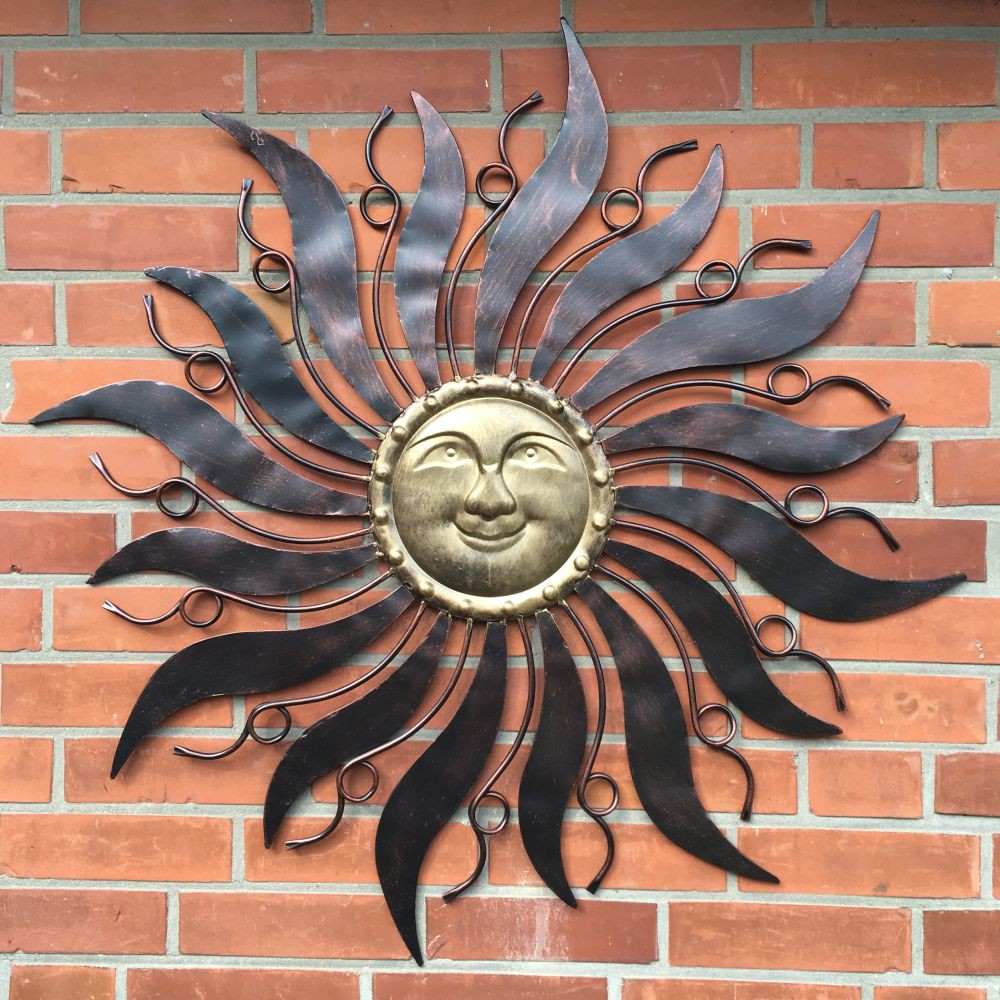 SUNNEKO 4 Metall-Blumen Deko – Bunte Wandskulpturen Aus Eisen, Für Garten, Zaun, Balkon & Wohnzimmer, Wetterfest Und Handgefertigt Metall Blumen Wandtattoo
