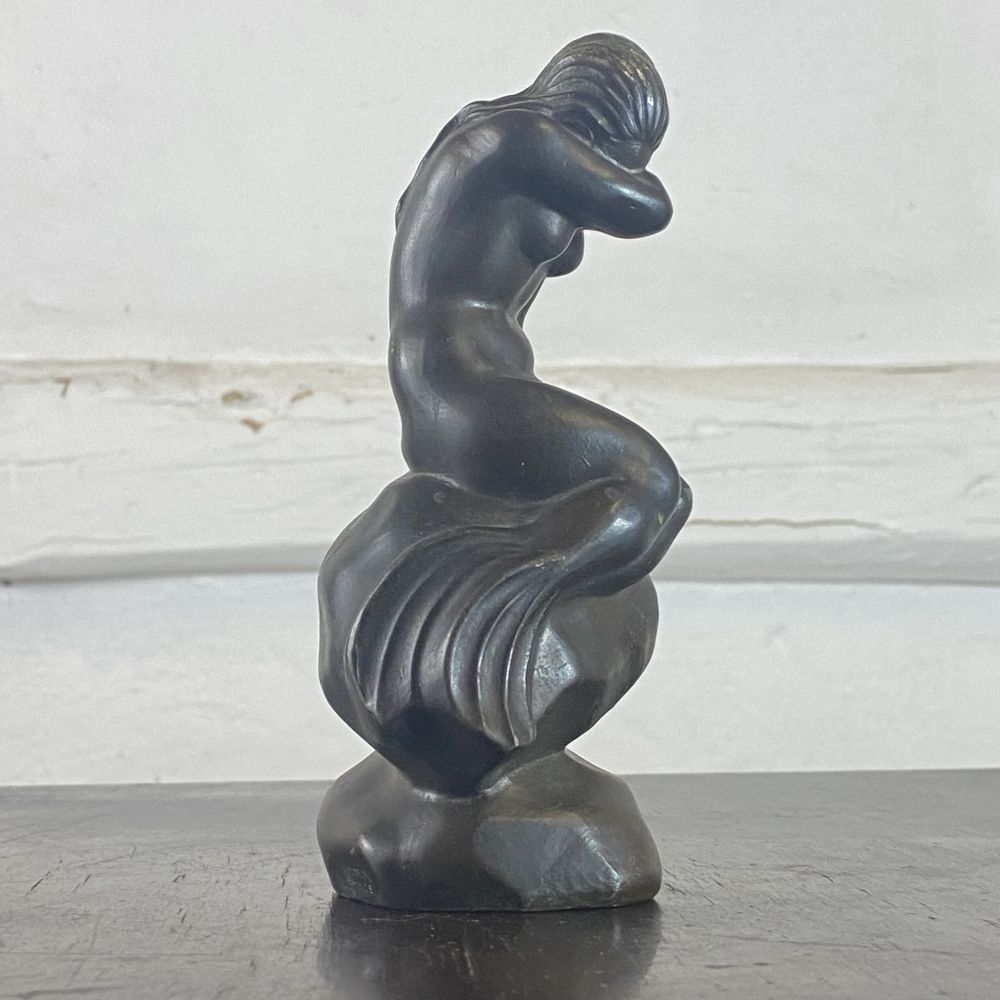Bronzefigur Nixe / Meerjungfrau / von Hans Kongslev Dänemark
