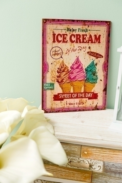 Holzschild Ice Cream I