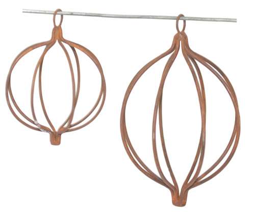 „Rustic Glow – 2er-Set Drahtkugeln in Rost-Optik“