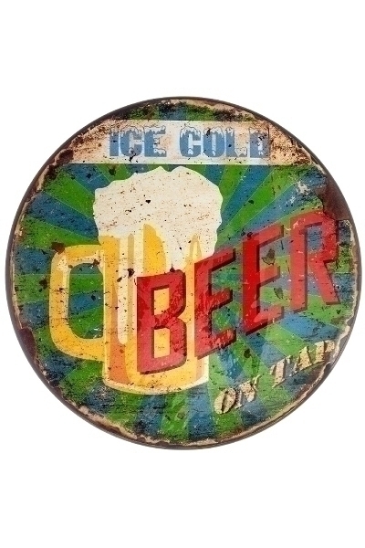 Metallschild Ice cold beer