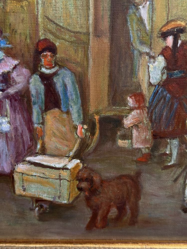 Ölgemälde „Posthof Nienburg“ – Prof. Nikolaus Zuk, 1975