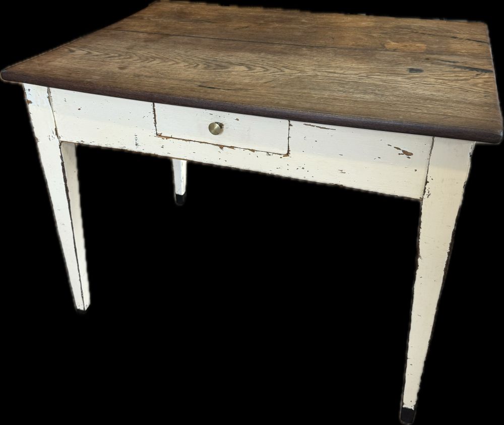 Küchentisch- um 1860 / Weichholz-Eichenholz / Shabbychic-ORIGINAL