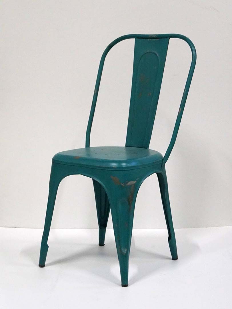 LIVING Stuhl hoher Rückenlehne - Türkisblau