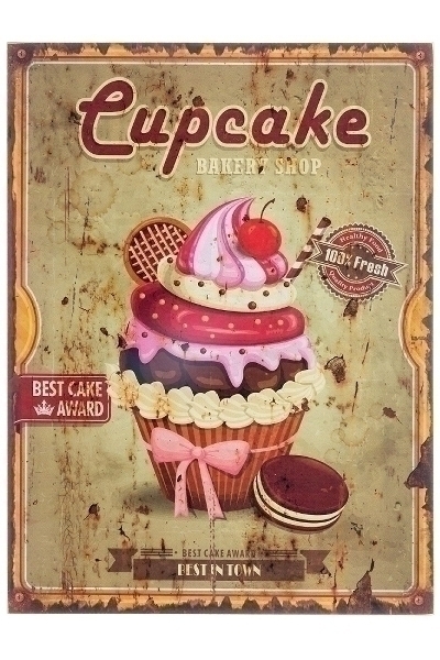Holzschild Cupcake I