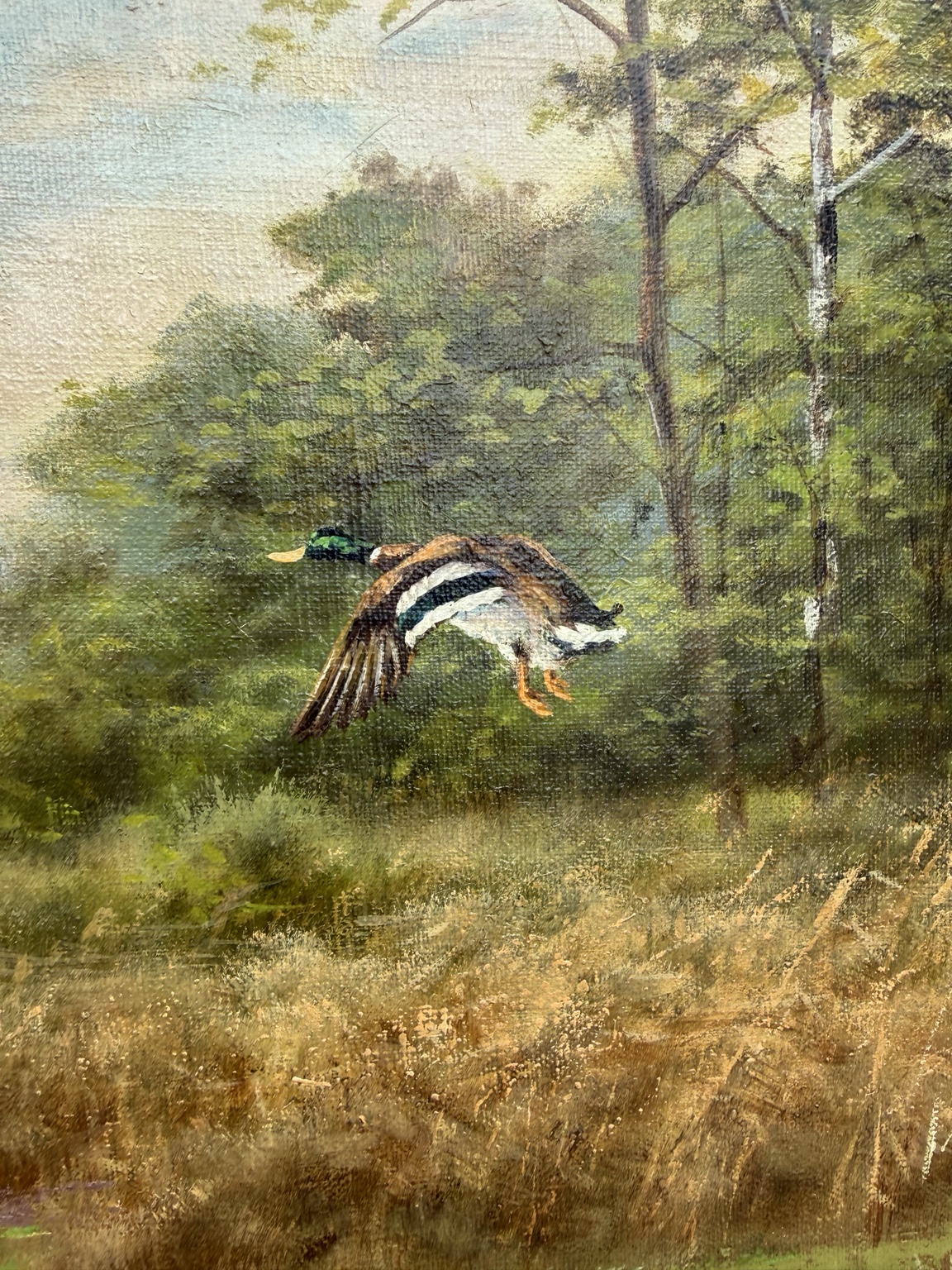 Georg Majewicz (1897–1965) – Ölgemälde „Enten am See“ – signiert