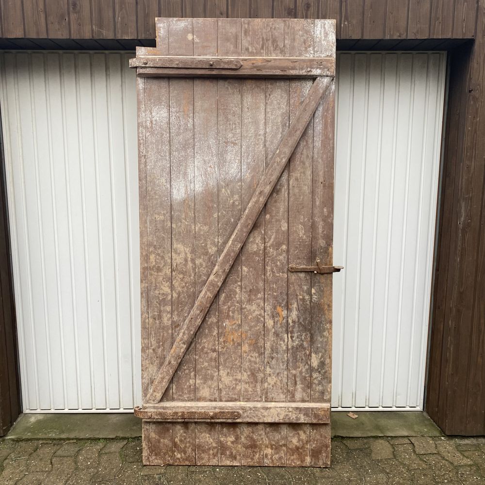 große antike Tür -Schuppentür / Massivholz / Stalltür