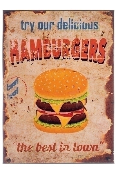 Metallschild Hamburgers
