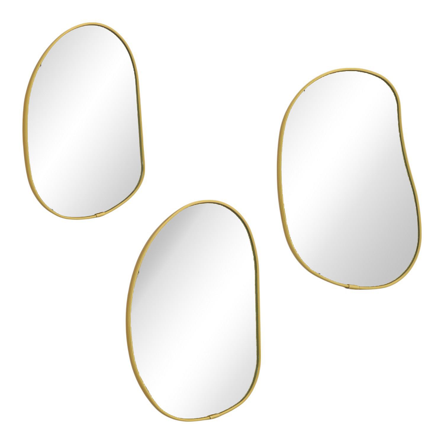 TOKA TRIO – Organische Wandspiegel im 3er-Set