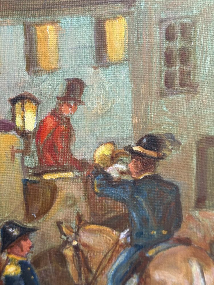 Ölgemälde „Posthof Nienburg“ – Prof. Nikolaus Zuk, 1975