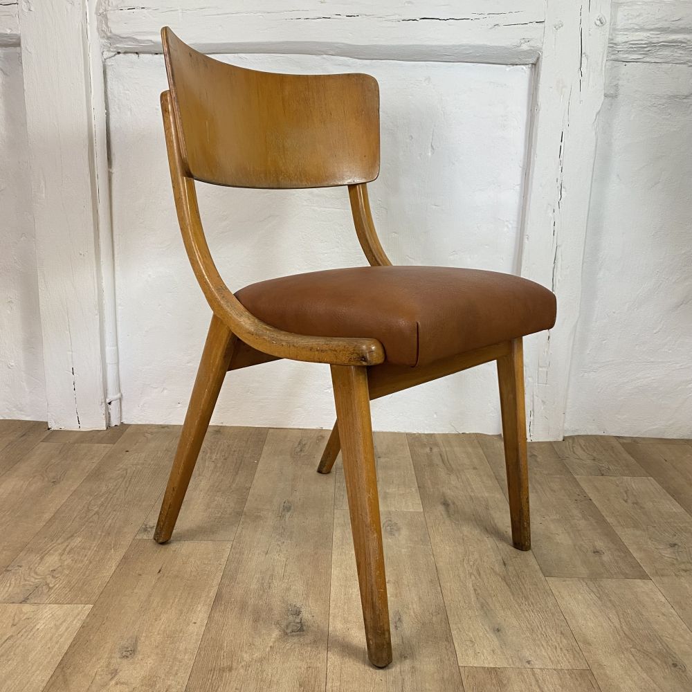 Vintage - Stuhl aus den 50er Jahren / Ledersitz