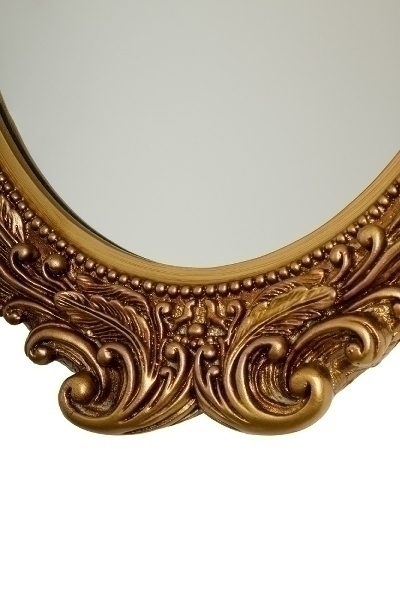 Ovaler Spiegel Mogallal, gold
