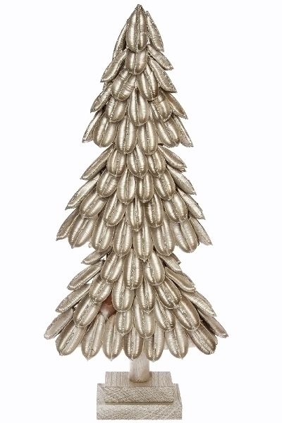 Blätterbaum champagnergold H 50 cm
