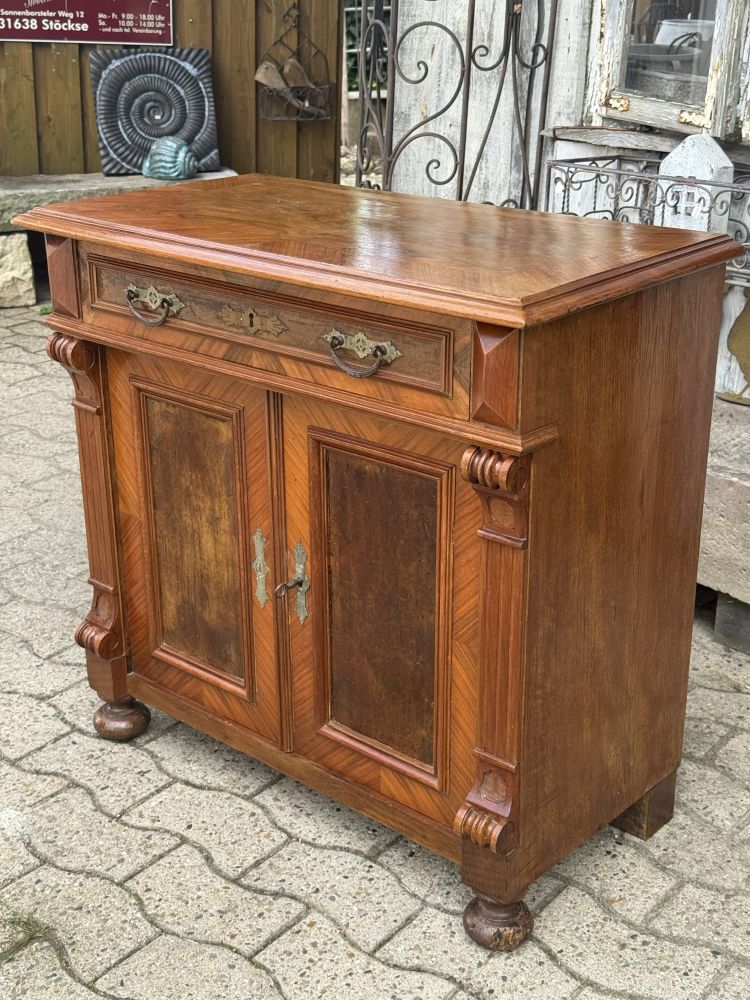 Antike Nussbaum-Kommode um 1900 | Gründerzeit | Restaurationsobjekt
