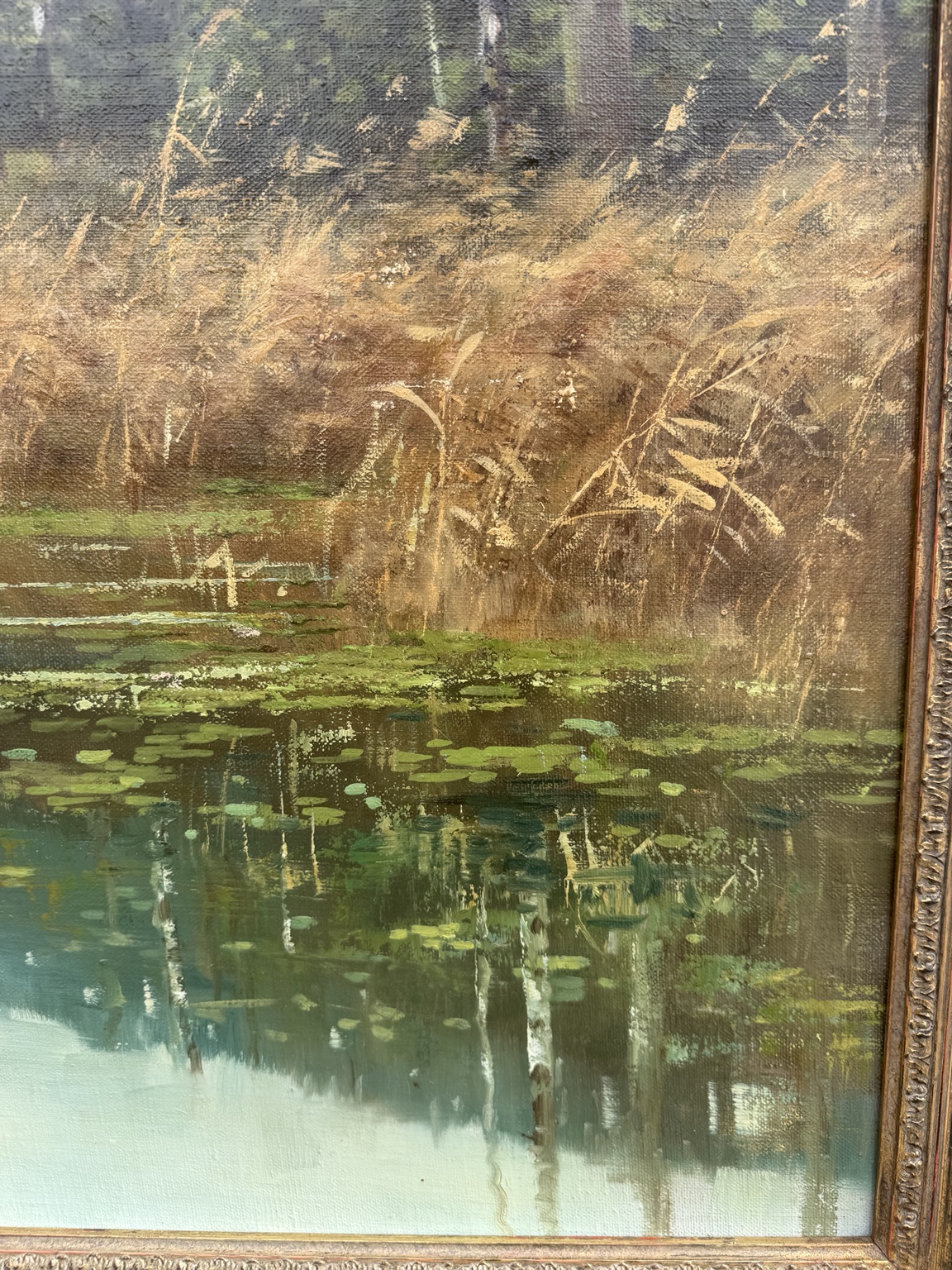 Georg Majewicz (1897–1965) – Ölgemälde „Enten am See“ – signiert