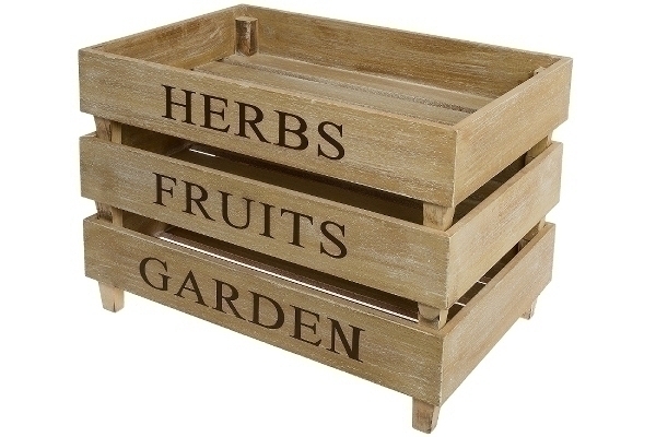 Holzkistenset Raphael, 3tlg. Fruits/Herbs/Garden , Holz