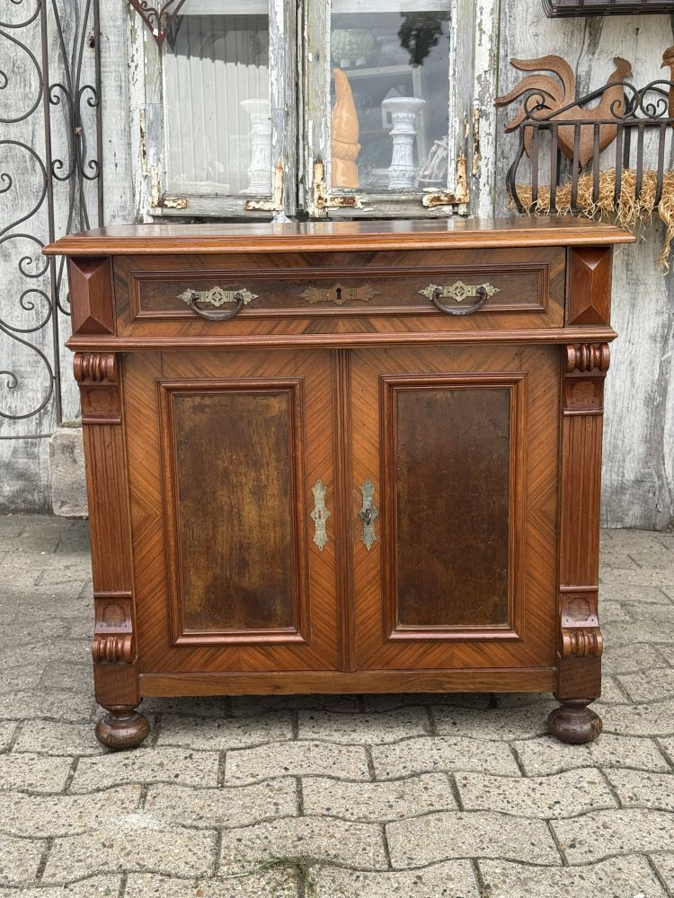 Antike Nussbaum-Kommode um 1900 | Gründerzeit | Restaurationsobjekt
