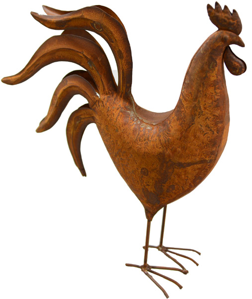 Hahn "HEINI" aus Metall / Rost / Gartendeko