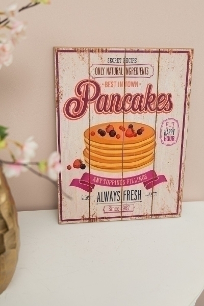 Holzschild Pancakes