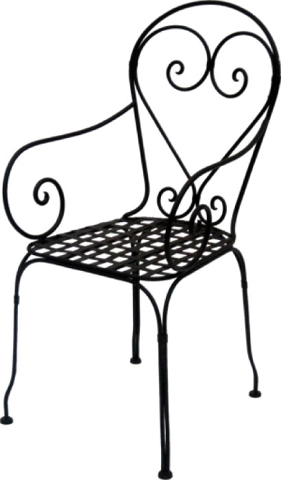 Gartenstuhl aus Eisen / Metall Gartenstuhl aus Eisen / Metall