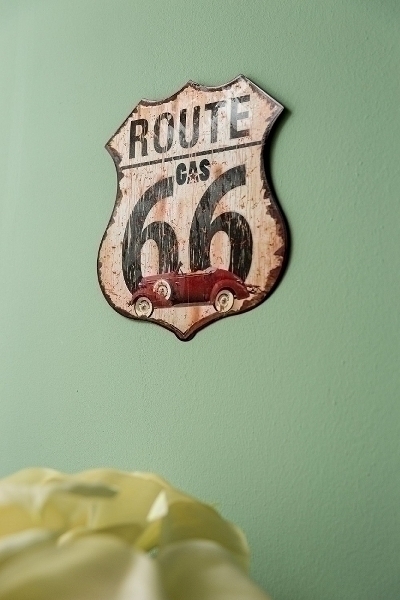 Metallschild Route 66 Gas