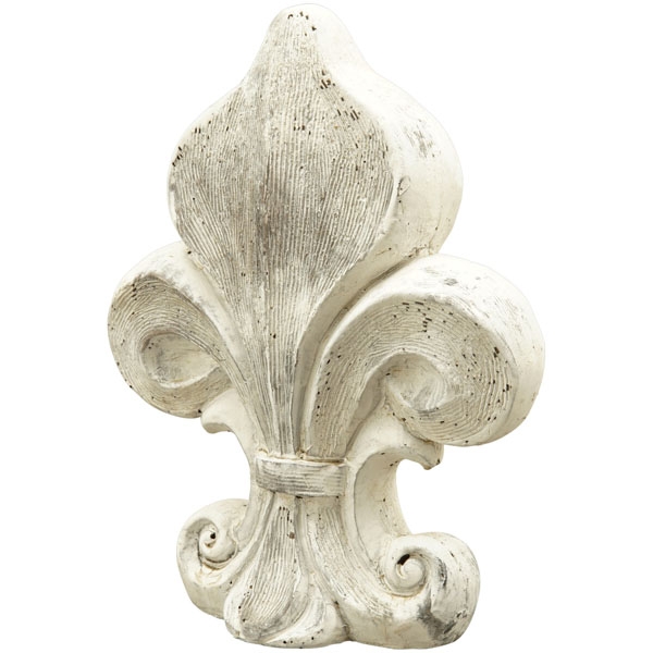 Wandhänger Lilie Valo, creme/weiß, Zement, 13,5x4x17,5 cm