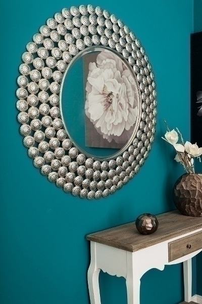 Metall Spiegel Blumen Ornament, Dalia