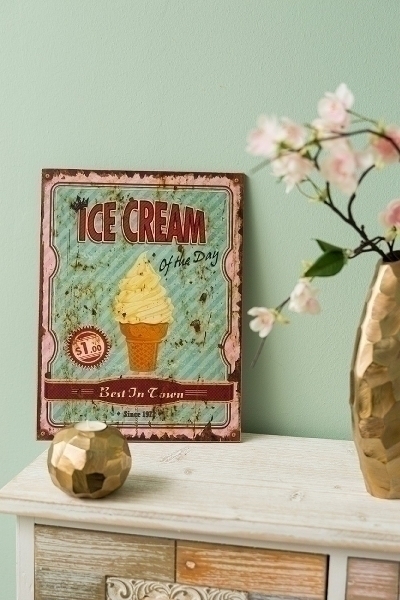 Holzschild Ice Cream II