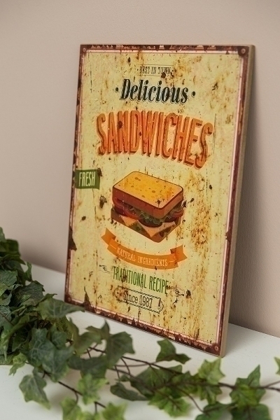 Holzschild Sandwiches