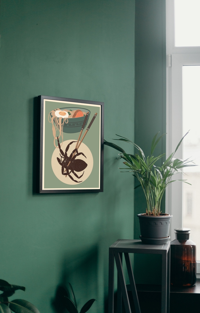Poster Spider im Vintage-Look / DIN A3