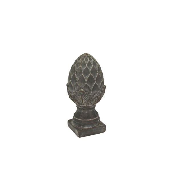 Pinienzapfen grau Keramik Dekoobjekt Skulptur /Höhe 26 cm