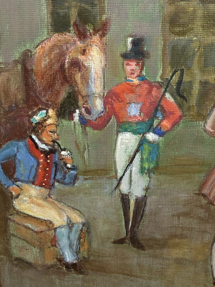 Ölgemälde „Posthof Nienburg“ – Prof. Nikolaus Zuk, 1975