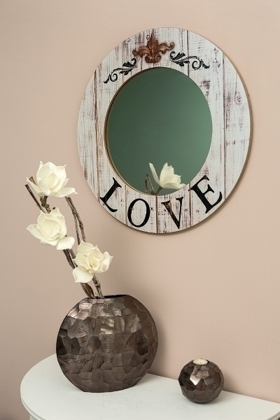 Holzspiegel Love