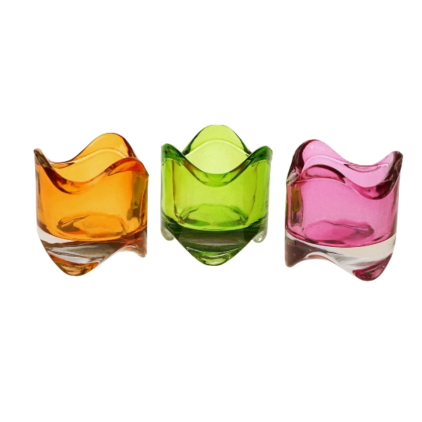 Teelichthalter Set Louis, 3 Farben sort. / Werner Voss