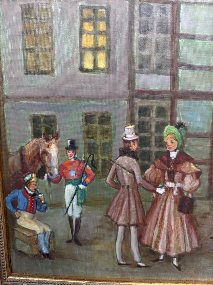 Ölgemälde „Posthof Nienburg“ – Prof. Nikolaus Zuk, 1975