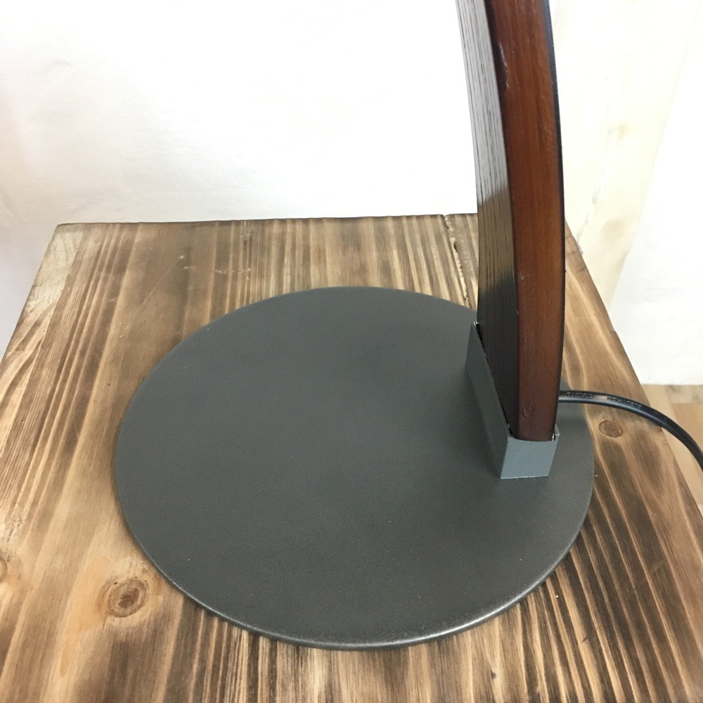 Tischlampe Holz/Metall/grau