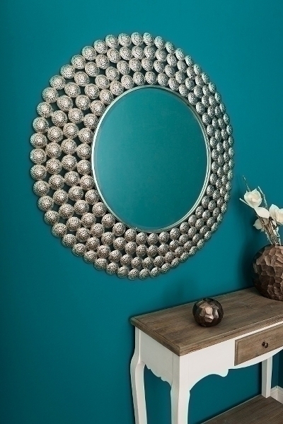 Metall Spiegel Blumen Ornament, Dalia