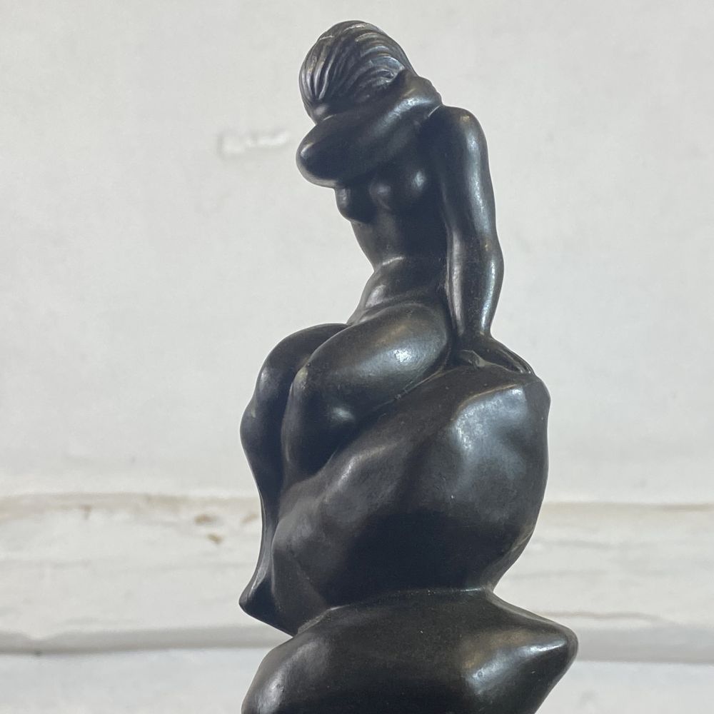 Bronzefigur Nixe / Meerjungfrau / von Hans Kongslev Dänemark