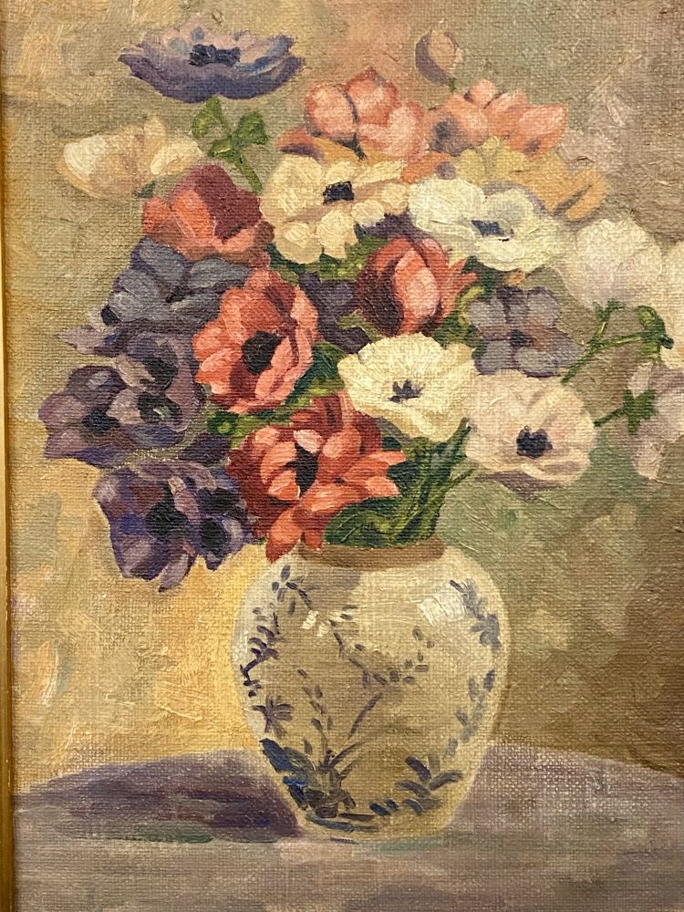 Gemälde Blumen in Vase / von J. Bene`s