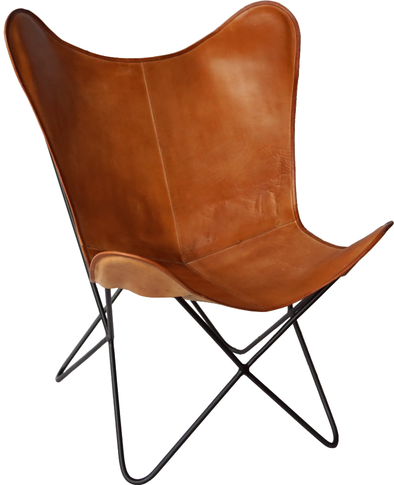 Loungesessel aus Leder Stuhl "Living" Lederbezug Trademark Living A/S