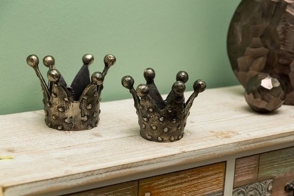 Teelichthalter 2er Set Crowns