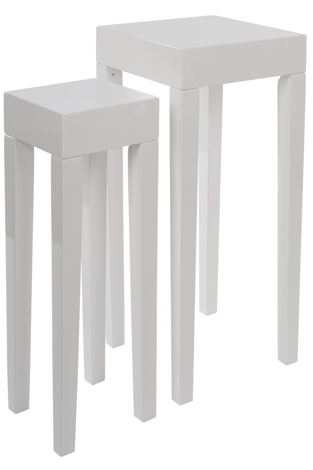 Beistelltisch Karla, modern, 2er Set, weiß