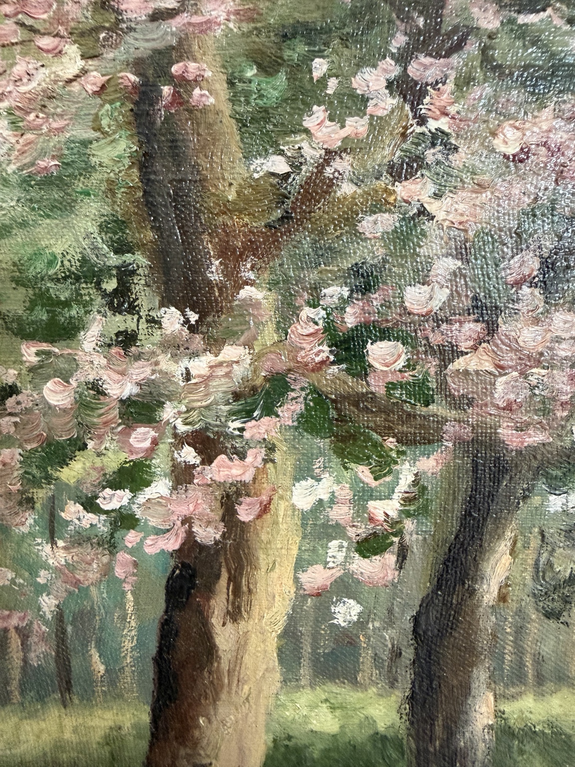Original Hermann Sievers (1884–1965) – „Obstbaumblüte an der Este im Alten Land“ | Öl auf Leinwand