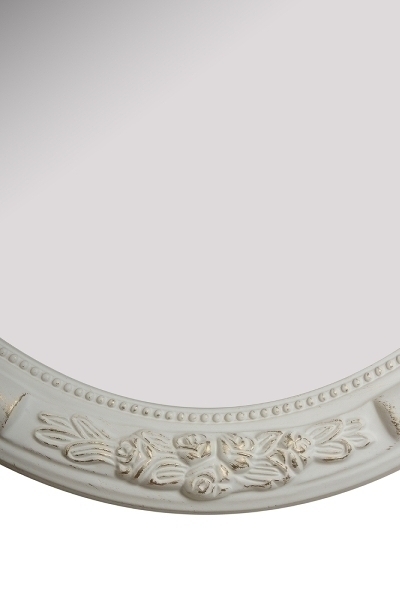 Ovaler Spiegel Beyzawi II, weiß