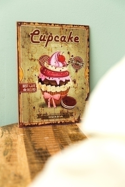 Holzschild Cupcake I