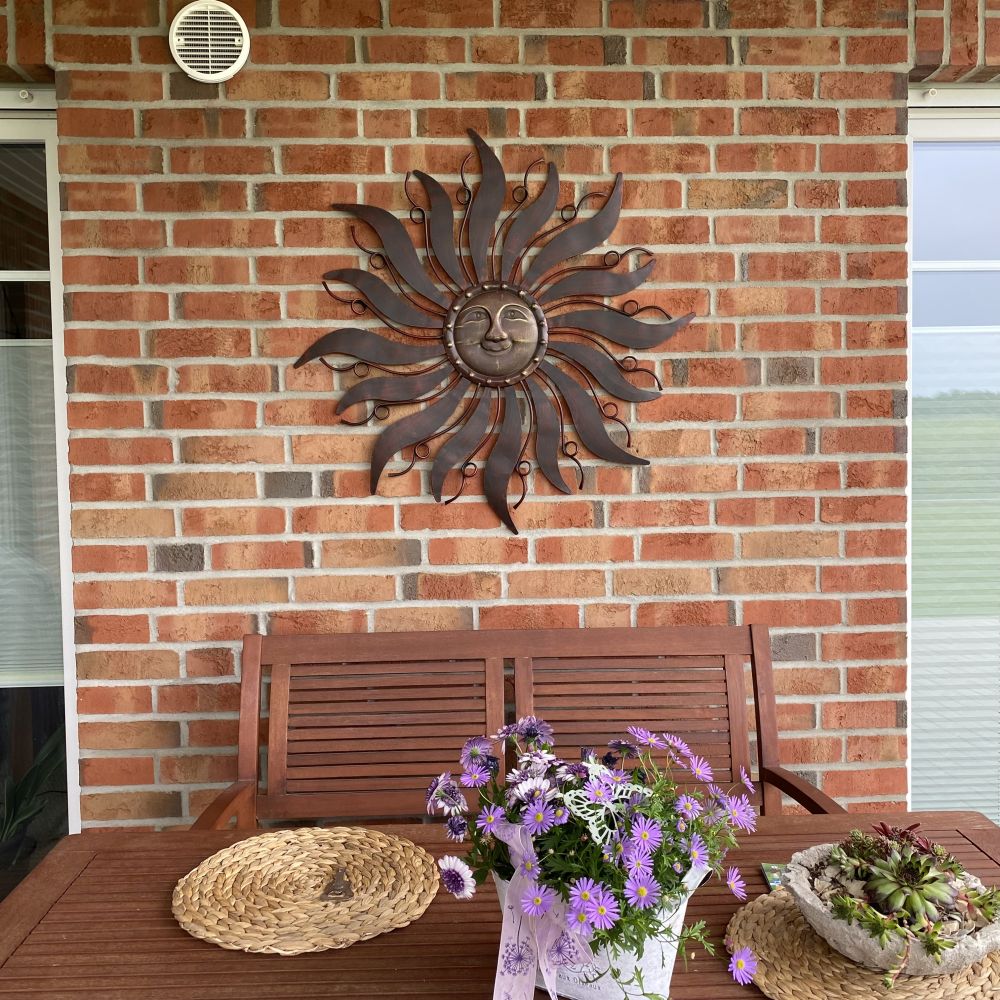 große Sonne aus Metall 96cm Durchmesser, Metall sonne, Gartendeko, Wanddeko, Gartendekoration, Sonne zum aufhängen, Wandbild, Wandgestaltung, Einrichtung, Einrichtungideen, schöner Wohnen