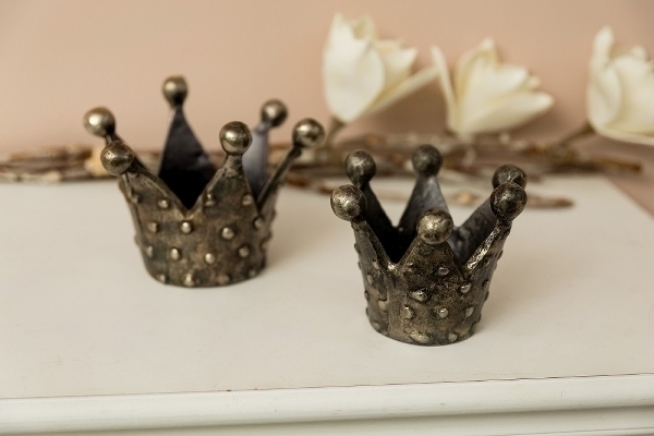 Teelichthalter 2er Set Crowns