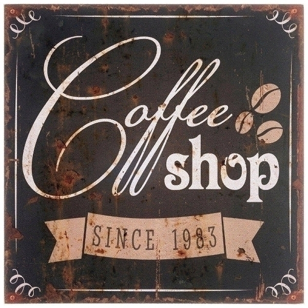 Holzschild Coffee Shop