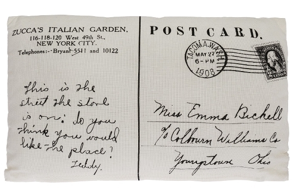 Kissen Postkarte Postcard Italian Garden