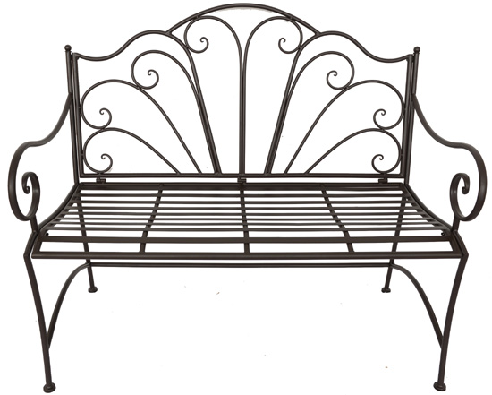 Gartenbank "RENDA" aus Metall im italienischem Stil